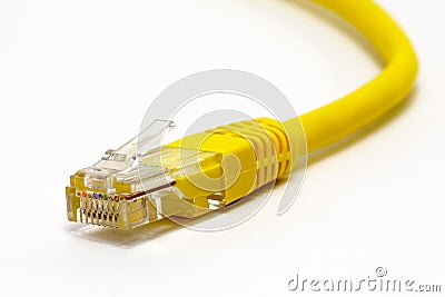 Internet connector close up Stock Photo