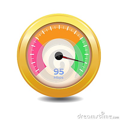 Internet download Speed test concept. Vector Illustration