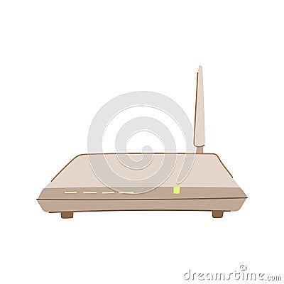 internet dsl modem cartoon vector illustration Vector Illustration