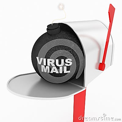 Internet or e mail virus Stock Photo