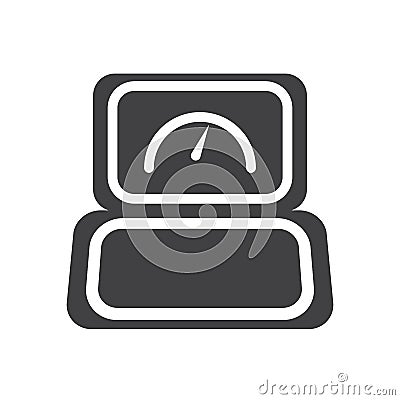 Internet high speed icon, filled flat sign, solid glyph pictogram Vector Illustration