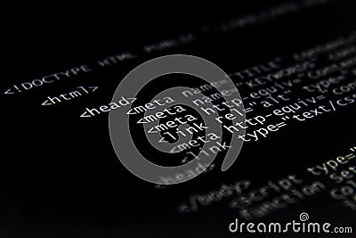 Internet html code Stock Photo