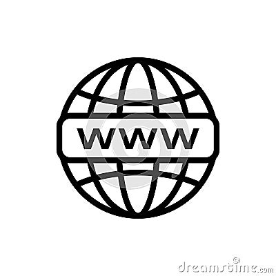 Internet http address icon. Network www symbol Vector Illustration