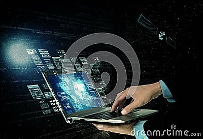 Internet information Programming Technology Concept Stock Photo