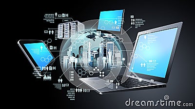 Internet information technology concept Stock Photo