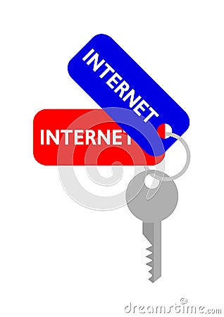 Internet Key Vector Illustration