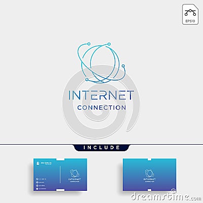 INTERNET LOGO SIMPLE LINE browser symbol icon sign Vector Illustration