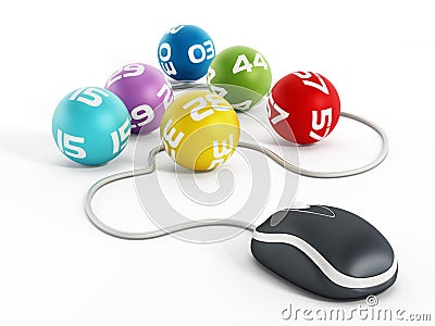 Internet lottery Stock Photo