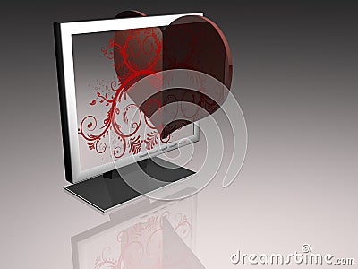 Internet love Stock Photo