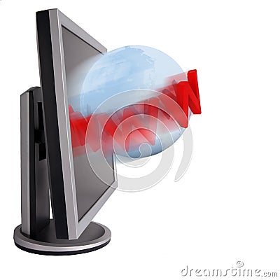 Internet monitor Stock Photo