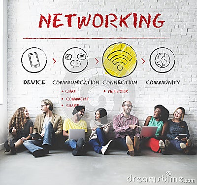 Internet Multimedia Technology Networking Concept Stock Photo