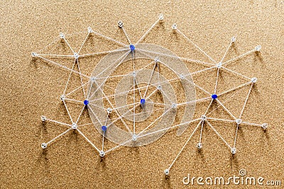 Internet network connecting system simulated Stock Photo