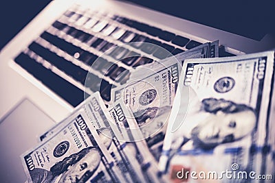 Internet Online Scam Money Stock Photo