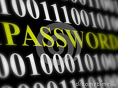 Internet password security concept Stock Photo