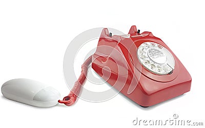 Internet phone calls Stock Photo