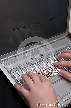 Internet ransom concept Stock Photo