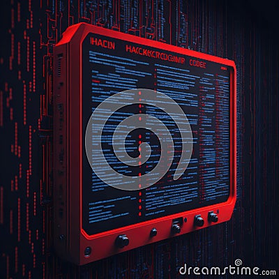 Internet Security Concept, Technology Vulnerable Passwords, Hacking Code, Computer Protection, Generative AI Stock Photo