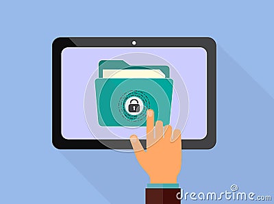 Internet security.E-commerce, e-banking, wire transfers, m-banking, money management business concepts. Vector Vector Illustration