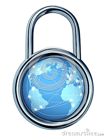 Internet Security Lock Stock Photo