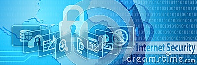 Internet Security Protection Banner Stock Photo