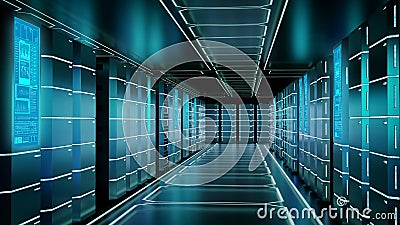 Internet Server room or super computer concept Stock Photo