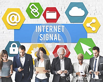 Internet Signal Hotspot Networking Concept Stock Photo