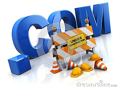 Internet site under construction Cartoon Illustration