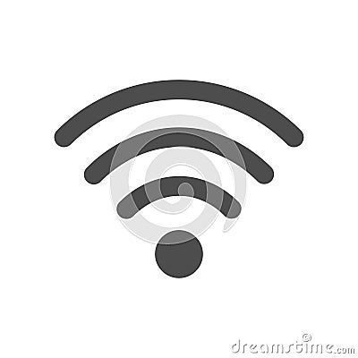 Internet standart wifi icon on white background Vector Illustration