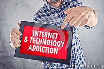 Internet And Technology Addiction Stock Photo