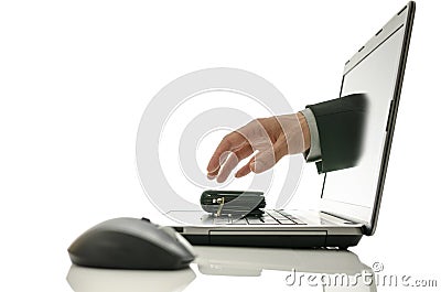 Internet theft Stock Photo