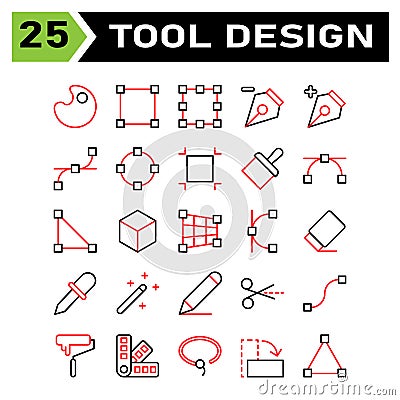 Internet of things icon set include pathfinder, shape, tool, design, crop, painting, color, art, anchor, editing, vector, point, Vector Illustration