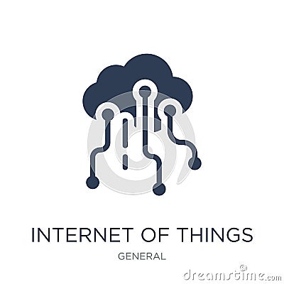 internet of things icon. Trendy flat vector internet of things i Vector Illustration