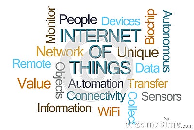 Internet of Things Word Cloud Stock Photo