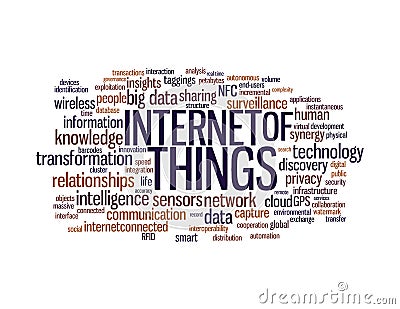 Internet of things word cloud Stock Photo