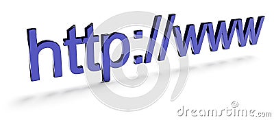 Internet web address http www in search bar of browser Stock Photo