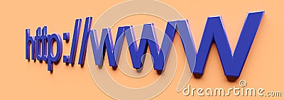 Internet web address http www in search bar of browser Stock Photo