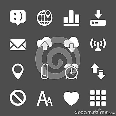 Internet and website icon set, vector eps10 Vector Illustration
