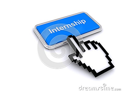 internship button on white Stock Photo