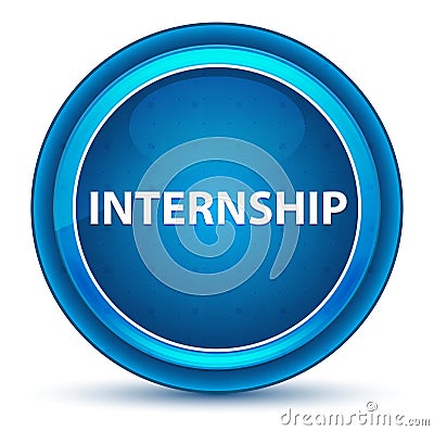 Internship Eyeball Blue Round Button Stock Photo