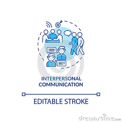 Interpersonal communication concept icon Vector Illustration