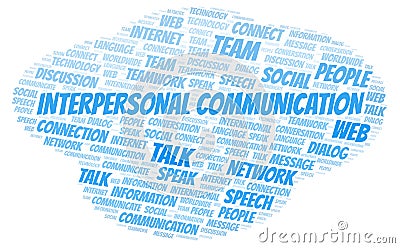 Interpersonal Communication word cloud Stock Photo