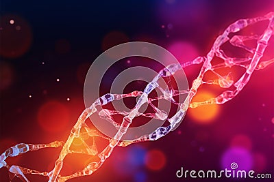 Interplay of DNA strand and genetic engineering, a canvas for laboratory research Stock Photo