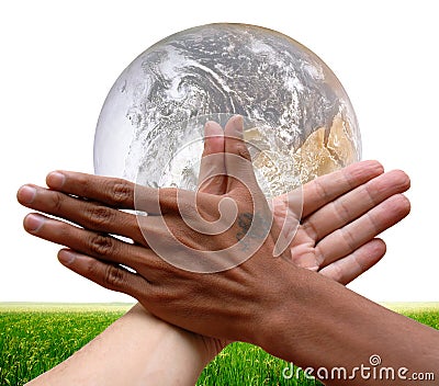 Interracial global cooperation for rice Stock Photo