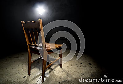 Interrogation Chair Stock Photo