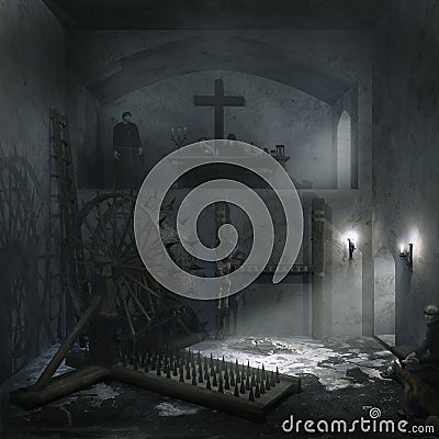 Interrogation chamber Stock Photo