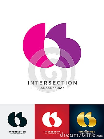 Intersect sign; number 606 - 66; letter BB - BOB Stock Photo