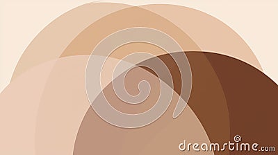 Intersecting arcs in various shades of brown and beige create a visually appealing abstract design, suitable for modern Stock Photo