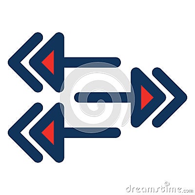 intersecting arrows, exchange, Isolated Vector Icon which can be easily modified or edited Vector Illustration