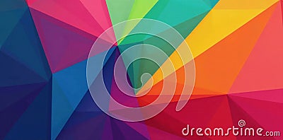 Intersecting colorful forms, sharp angles, smooth gradients, vibrant, geometric design Stock Photo