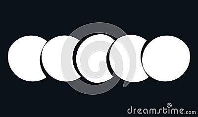 Intersecting, overlapping circles, rings element Vector Illustration